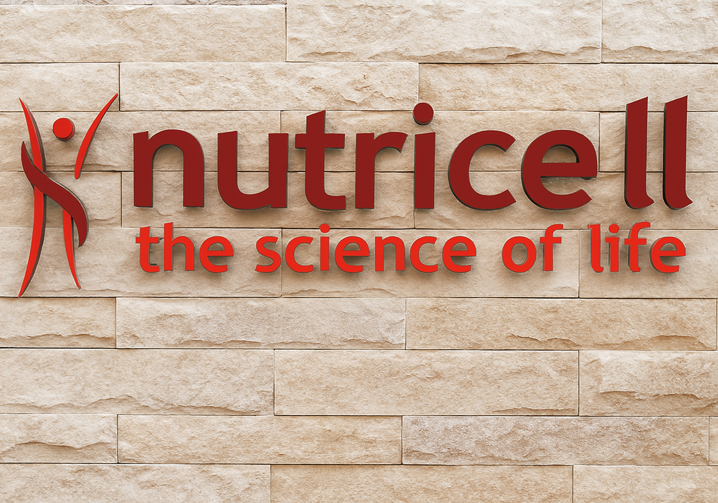 Công ty nutricell logo wall